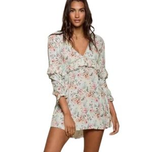 RAGA Floral Mini Dress - Cream and Pink